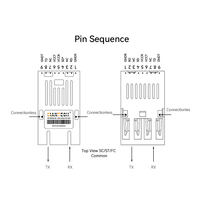Módulo Transceptor de Fibra Óptica GIANTECH 1X9 TTL, 2M, Monomodo, Fibra Dual, SC, 3.3V, Grado Comercial, 20KM
