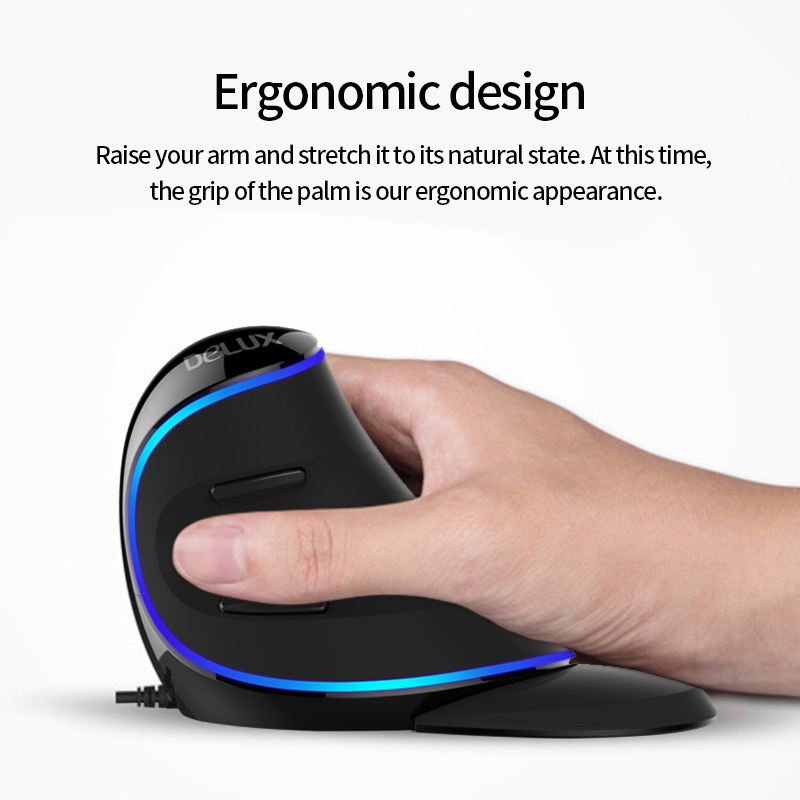 Delux — souris bluetooth M618 pour ordinateur portable, avec câble USB, 1200DPI