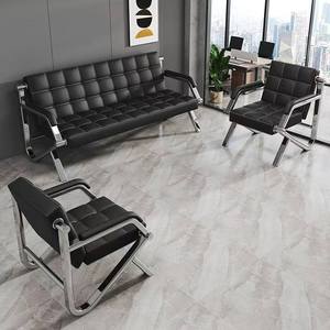 Sofá Moderno de Lujo, Diseño Superior, para Oficina, 3 Plazas, Negro - Product Image 5