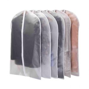 Housse de costume translucide blanche en PEVA, lot de 6, 60x100cm, anti-poussière, respirante, sac de protection pour manteau, anti-mites, housses de vêtements - Product Image 1