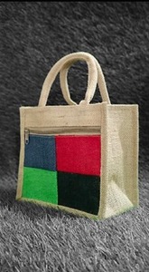 Premium Lunch Jute <b>Bag</b> 10x10x5 1 1.9L Capacity Customized Strap Reusable Natural Fiber Lunch <b>Tote</b> for Office <b>School</b> Travel - Product Image 2