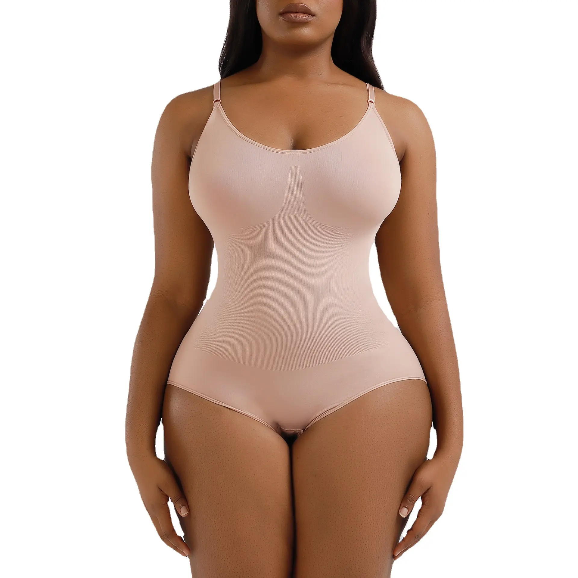 Plus Size Shapers Fajas Dragen Voor Vrouwen Buikcontrole Polyamide Jumpsuit Perzik Butt Bodysuit Butt Lifter Body Shapewear Bodysuit