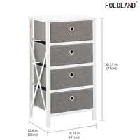 Table d'appoint en bois rustique armoire en tissu commode en tissu tiroir en tissu