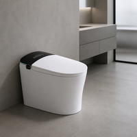 WC intelligent en céramique allongé avec bidet intégré, chauffage au sol, double chasse, lavage féminin, réservoir encastré, évacuation en S