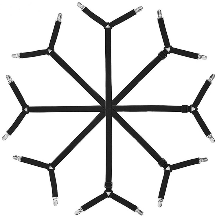 Заводская оптовая продажа, 6 треугольных регулируемых эластичных фиксаторов для простыни, НАБОР ЗАЖИМОВ