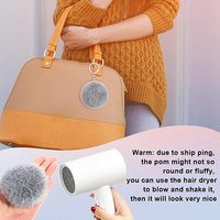 Porte-clés Pompon Moelleux en Peluche Douce, Breloque Anneau de 8 cm en Fausse Fourrure, Pendentif de Sac pour Clé de Maison, Cadeaux pour Femme et Fête des Mères