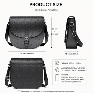 Gradient <b>Men</b> Custom Logo <b>Shoulder</b> <b>Bag</b> Embossed PU Leather Crossbody Messenger <b>Bag</b> with Buckle Flap Casual Daily Carry OEM - Product Image 2