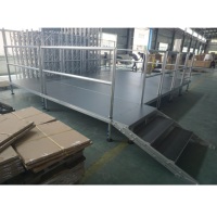 Plateforme de Scène Portable Professionnelle à Montage Rapide, Pieds en Alliage d'Aluminium, Sans Électricité Requise, Certifiée CE, RK RK-ASP4X8I, Église