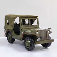 Willys Metálico Hecho a Mano para Modelo de Camioneta con Grabado Tallado, Diseño Moderno para Decoración de Hogar, Estudio, Dormitorio, Bar, Regalo de Festividades