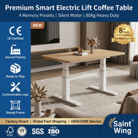 Table d'appoint motorisée professionnelle pour canapé, bureau portable réglable en hauteur pour salon - Poste de travail ergonomique intelligent