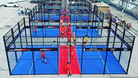 WhaleSports Expert Factory Supply Panoramique Full Padel Court Écologique Étanche Conception Unique Construction en Verre Durable