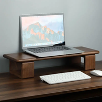 Support d'écran en bois massif Support de bureau économiseur d'espace Support de moniteur en bois Riser étagère d'ordinateur portable de bureau avec organisateur de stockage