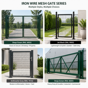 <span class=keywords><strong>Portail</strong></span> en treillis métallique pour extérieur, allée et jardin, simple battant, avec cadre en fil soudé, verrou <span class=keywords><strong>à</strong></span> cadenas, charnières réglables, livraison rapide - Product Image 2