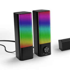 Gaming <b>Speakers</b> 2.0 Channel <b>USB</b> Powered RGB LED Light Stereo Sound For Desktop Computer - Product Image 5