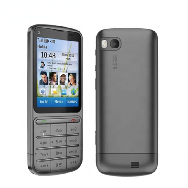 Free Shipping for Nk C3-01 Original Simple Super Cheap Classic Simple Bar Touch Type Unlocked Bar Mobile Cell Phone by Post