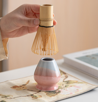 Support pour fouet à thé Matcha en céramique, ensemble de 5/8 pièces, base pour fouet à thé, écologique, qualité alimentaire, design rétro, coffret cadeau
