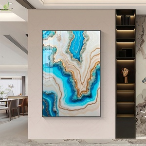 Pintura en Lienzo de Diseño Moderno HD de Lujo en Azul Claro, el Mejor Producto, Arte Abstracto para Pared, Diseño Más Creativo - Product Image 4