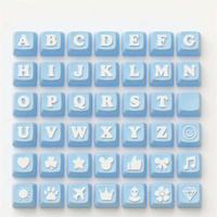 Porte-clés personnalisé imprimé en 3D avec bouton-pression, jouet anti-stress DIY avec nom en lettres, pour décoration de bureau mignonne et pastel, cadeau