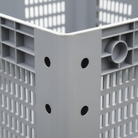 Grande caisse de palette en plastique ventilée pour le stockage des fruits et légumes, manutention en entrepôt, modèle XP-1210WXA