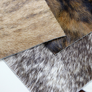 15 Real Couro Offcuts Couro Tecido Recados para Artesanato de Aprox 8 "x 8" Hair on Hide - Product Image 5