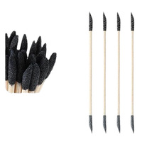 Vente chaude Double Tête Gaze Noire Gris Sable Outil De Polissage Des Ongles Bâton En Bois Pêche Sable Orange Bois Cuticule Poussoir