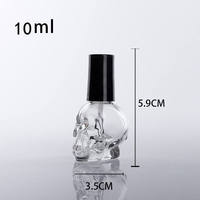 Flacon vide en verre avec pinceau pour cosmétiques, idéal pour l'huile et les soins, vente en gros, 5ml 10ml 15ml