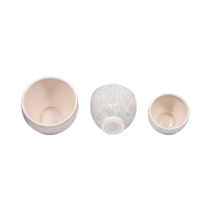 Set di 3 Vasi in Ceramica Moderni Arrotondati per Decorazione Interna ed Esterna - Product Image 5
