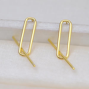 Accessoires pour boucles d'oreilles DIY en argent S925 coréen, tendance 2061, boucles d'oreilles à clous semi-finies, double perle, 5-8 perles, support vide, mode - Product Image 1