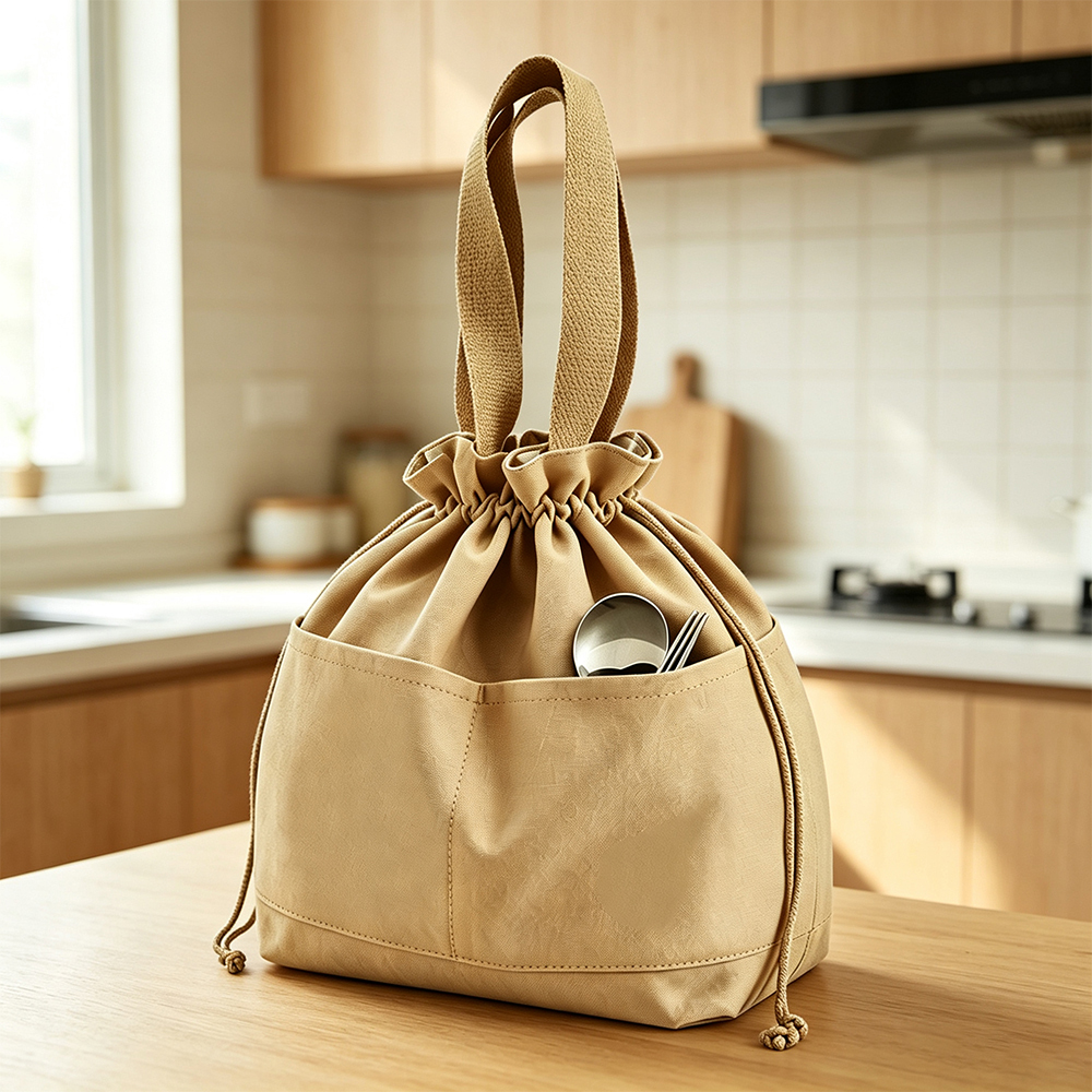Drawstring Canvas Lunch Bag
