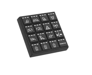 16 Buttons Professional Intelligent CAN Bus Keypad IP67 Waterproof Customized Silicone Icon