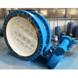 วาล์วผีเสื้อ D343H 600LB DN1000 โลหะผสมทนการกัดกร่อน ซีลเหล็กกล้าไร้สนิมหลายชั้น ควบคุมด้วยกังหัน - Product Image 1