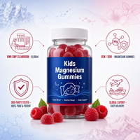 Gummies de citrate de magnésium pour enfants, saveur framboise, complément apaisant et relaxant pour la santé cardiaque et nerveuse, soutien musculaire, amélioration de la mémoire