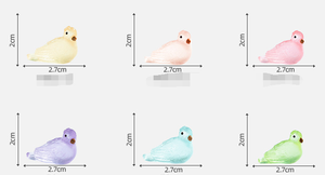 <span class=keywords><strong>Figurine</strong></span> d'oiseau en résine de Pigeon lumineux dans le noir mignon de dessin animé miniature pour le jouet d'enfant chanceux de sac aveugle de mystère bricolage en gros - Product Image 4