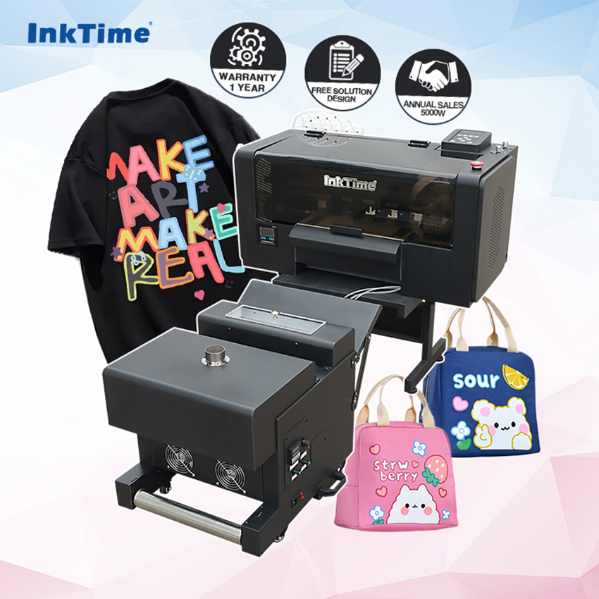 Inktime Dual XP600 Dtf текстильный принтер футболка печатная машина печатная Футболка принтер Dtf A3 30 см печатная машина для футболки