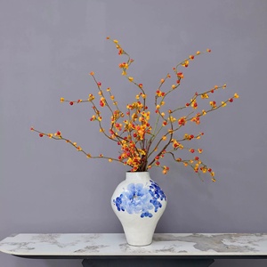 Fiori artificiali prosperità frutti piccoli cachi decorazioni fiori artificiali arredamento per la casa cinese - Product Image 6