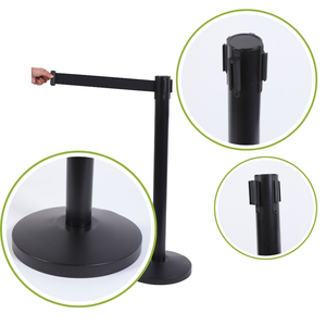 Poste <span class=keywords><strong>de</strong></span> Sujeción Confiable <span class=keywords><strong>de</strong></span> 900 mm con Construcción <span class=keywords><strong>de</strong></span> Acero Inoxidable Grueso <span class=keywords><strong>de</strong></span> 63 mm y Base Pesada con Peso <span class=keywords><strong>de</strong></span> Arena - Product Image 2