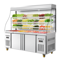Dubbele Temperatuur Restaurant Malatang Hete Pot Vitrinekast Verticale Vriezer Nachtgordijnplank Voor Fruitgroente