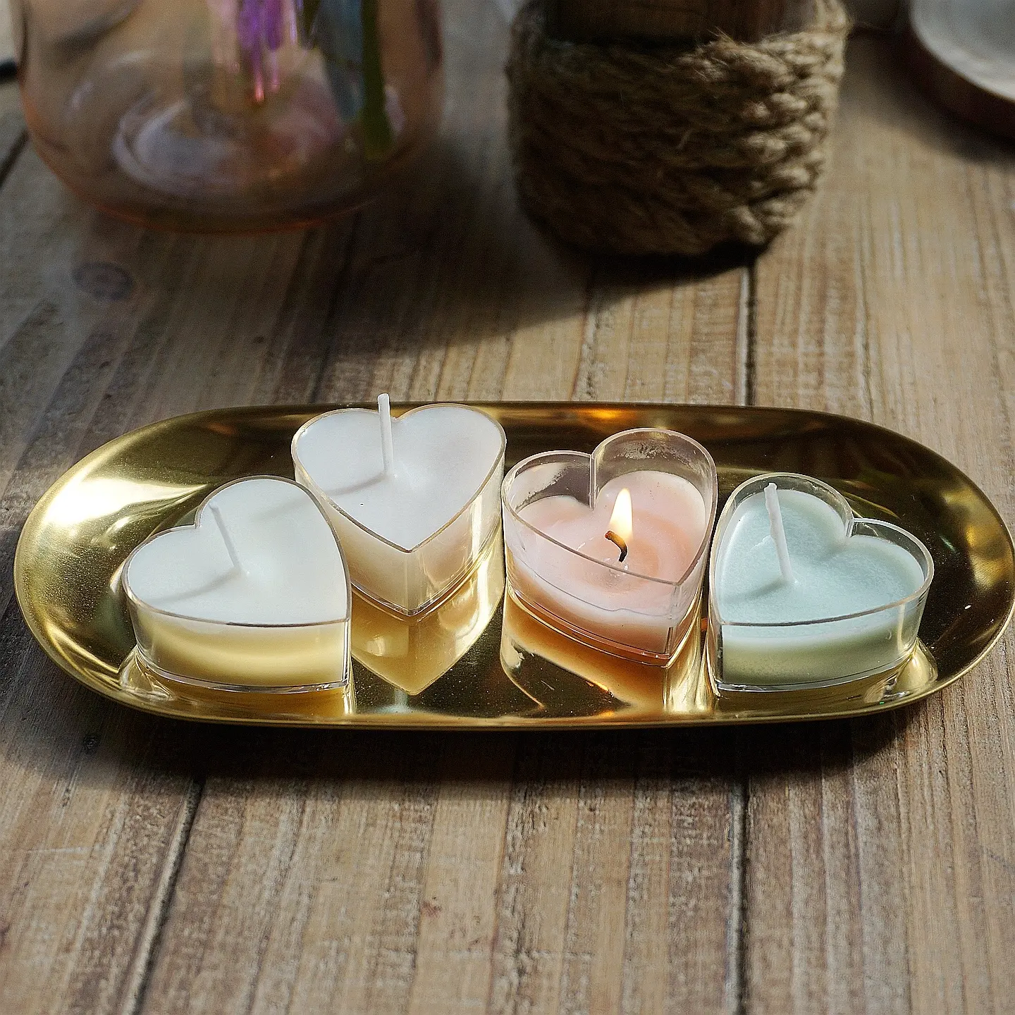 Herzförmige Polycarbonat Tee licht Holde/Tee licht Tassen Kerzen form Gelee Gel Wachs behälter Herstellung Form Handmade Craft Mould