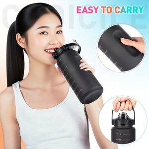 <b>Drinking</b> Water Bottle with Times to Drink and <b>Straw</b> Motivational with Carrying Strap Leakproof BPA & Toxic Free - Product Image 4