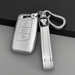 Funda de TPU para Llave de Coche Personalizada con Diseño de Arena Movediza Plateada, Compatible con <span class=keywords><strong>VW</strong></span> Golf, Polo, Tiguan, Passat, Caddy, Funda para Llave Plegable, Bolsa para Llave con Control Remoto - Product Image 5