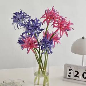 Flores Artificiales de Lirio Araña Rojo de 19.7 Pulgadas para Decoración de Bodas, Accesorio de Fotografía Hanfu - Product Image 3