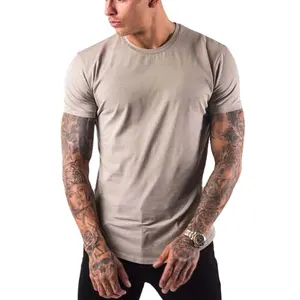 Hot selling men's athletic breathable anti pilling cotton add polyester multi color choose plus size sports t-shirts for men