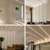 KC Profil en aluminium personnalisé en forme de U 1m 2m 3m Profil en aluminium LED pour bande lumineuse LED