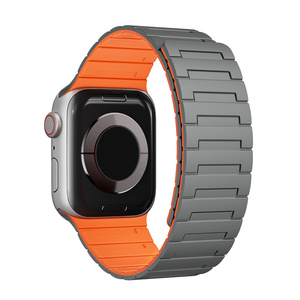 Correa de reloj magnética de silicona de doble color de liberación rápida de alta calidad para <span class=keywords><strong>Apple</strong></span> <span class=keywords><strong>Watch</strong></span> - Product Image 1