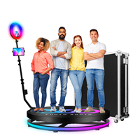 Machine automatique de photomaton 360 degrés Trackstar avec anneau lumineux pour vidéo 360 et iPad