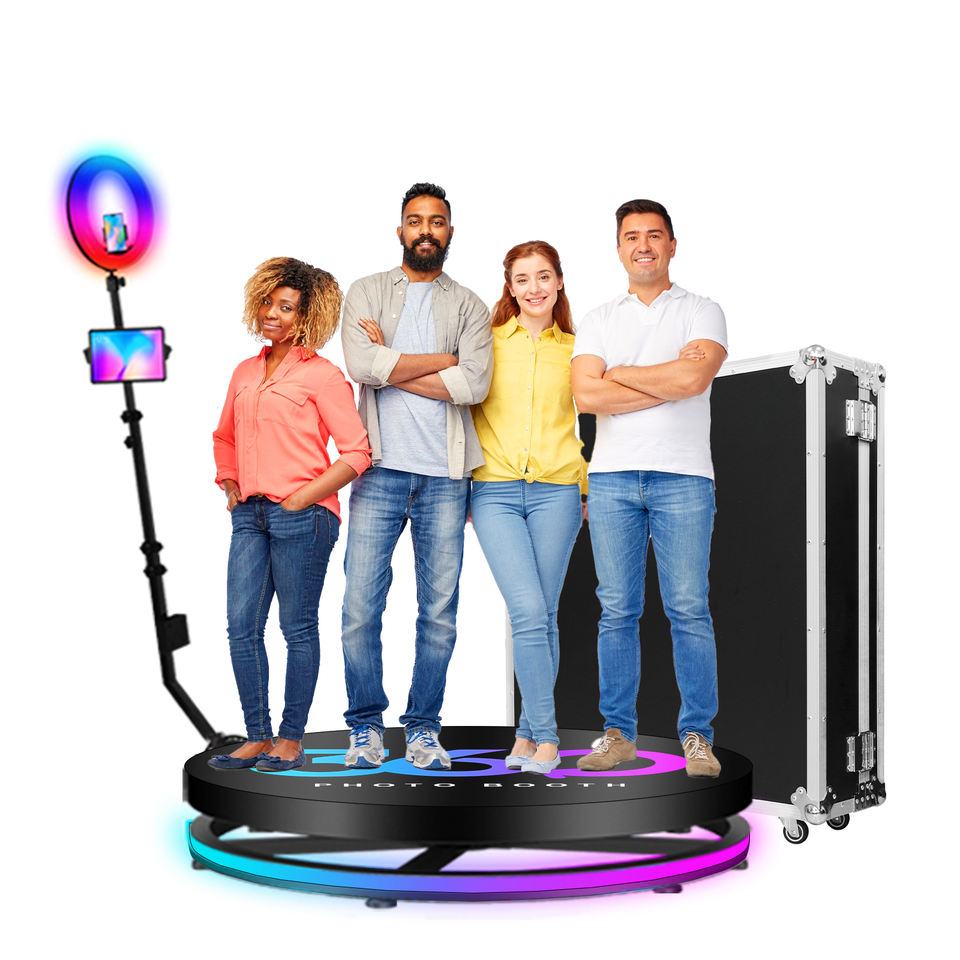 Modular Changing Booths Ring Light 360 Video Boothipad Photobooth Circle 360-photo-booth Degree ...