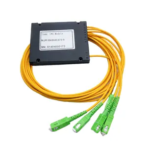 Divisor Plc de fibra óptica para solución FTTH, 1x2 1x4 1x8 1x16 1x32 1x64, longitud de onda de 1260-1650nm, 2,0mm