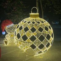 Boule lumineuse 3D extérieure en PVC IP65 pour festivals, décorations commerciales de Noël, Halloween, aménagement paysager et centres commerciaux