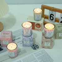 Bougie d'aromathérapie moderne désodorisante pour intérieur, en cire végétale parfumée, avec mèche 100% coton, personnalisable en usine, dans un verre, parfumée