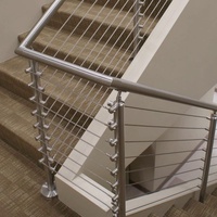 Rampe d'escalier extérieure décorative pour maison, garde-corps vertical en câble pour escaliers